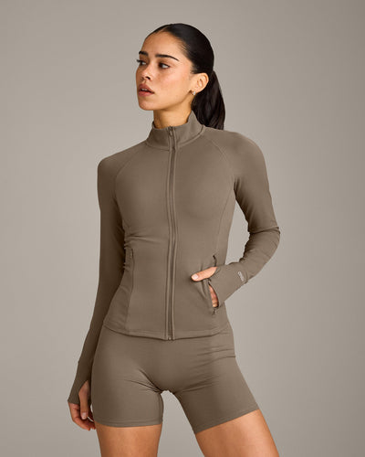 SoftMotion™ Jacket with Gray Logo | Moss Brown