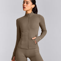 SoftMotion™ Jacket with Gray Logo | Moss Brown