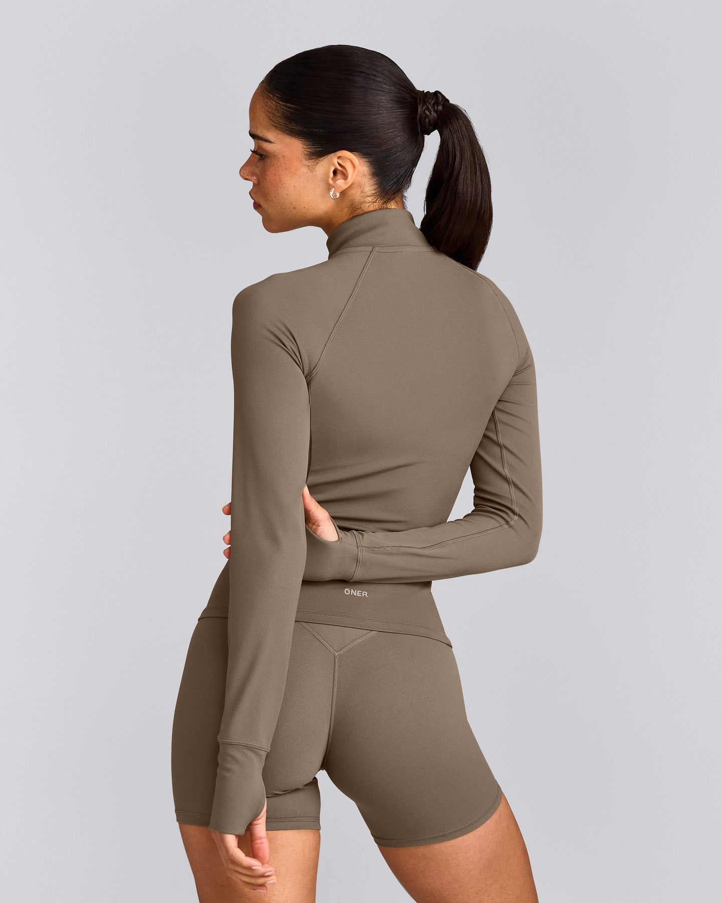 SoftMotion™ Jacket with Gray Logo | Moss Brown