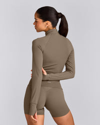 SoftMotion™ Jacket with Gray Logo | Moss Brown