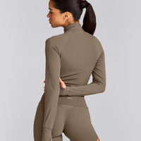 SoftMotion™ Jacket with Gray Logo | Moss Brown