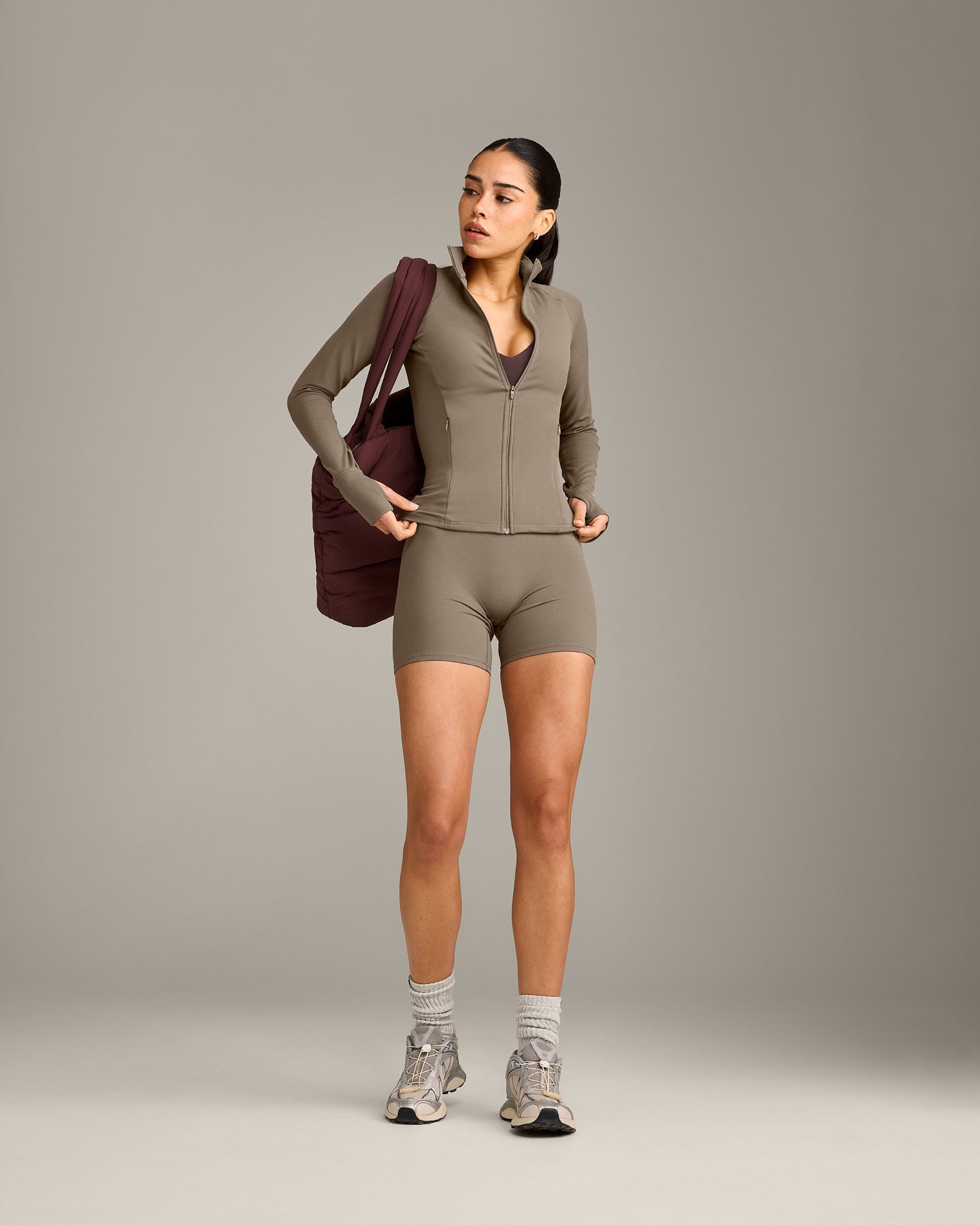 SoftMotion™ Jacket with Gray Logo | Moss Brown