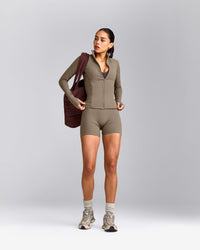 SoftMotion™ Jacket with Gray Logo | Moss Brown
