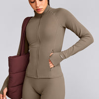 SoftMotion™ Jacket with Gray Logo | Moss Brown