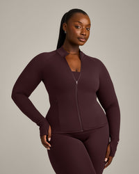 SoftMotion™ Jacket with Gray Logo | Plum Brown