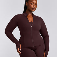SoftMotion™ Jacket with Gray Logo | Plum Brown