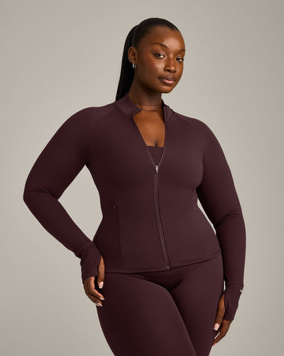 SoftMotion™ Jacket with Gray Logo | Plum Brown