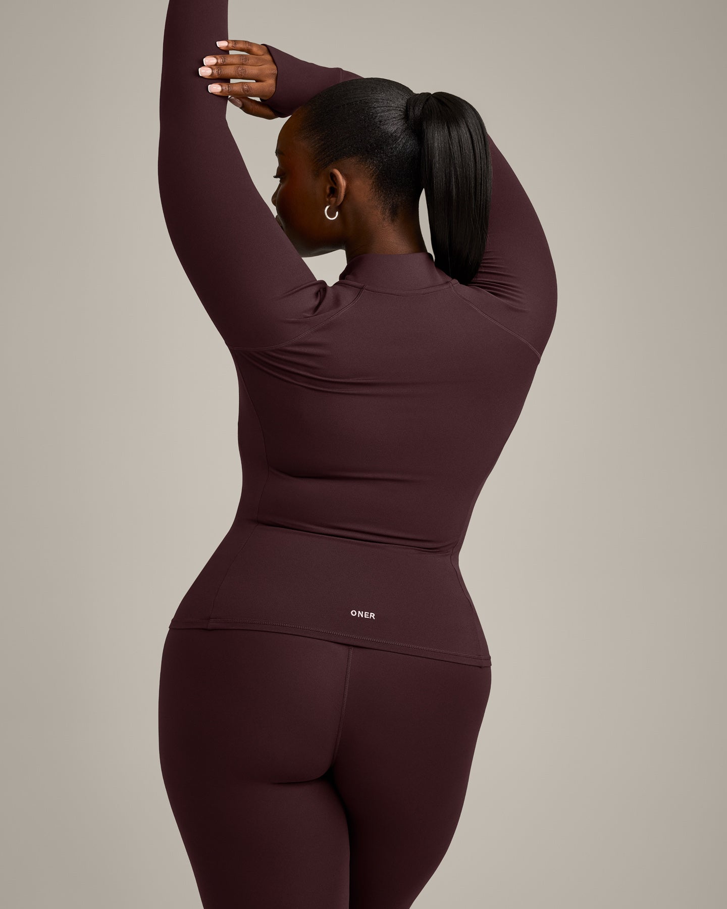 SoftMotion™ Jacket with Gray Logo | Plum Brown