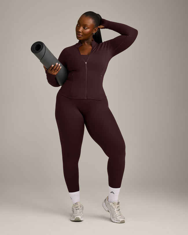 SoftMotion™ Jacket with Gray Logo | Plum Brown