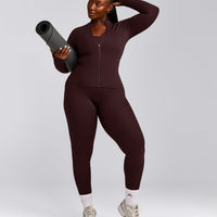 SoftMotion™ Jacket with Gray Logo | Plum Brown