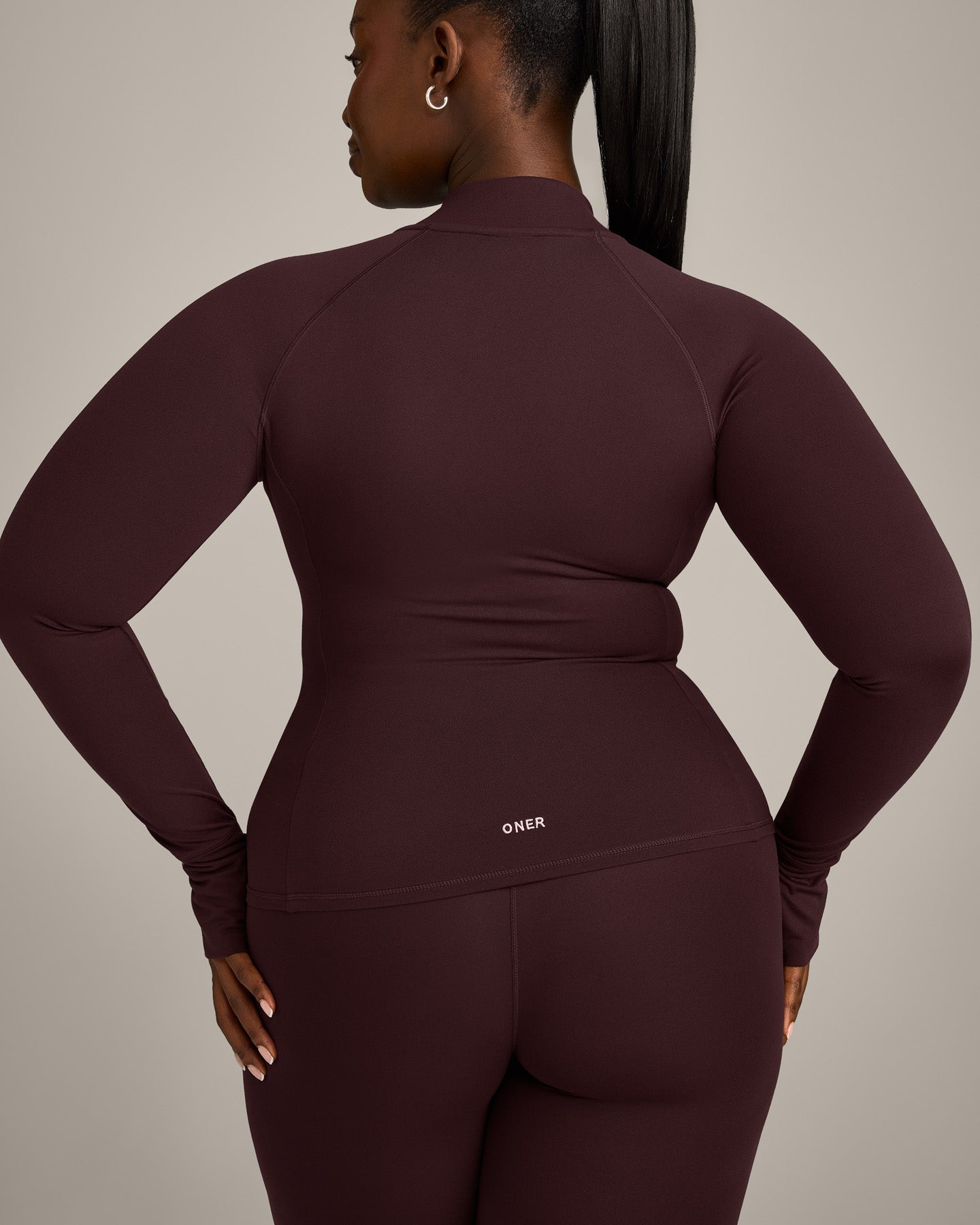 SoftMotion™ Jacket with Gray Logo | Plum Brown