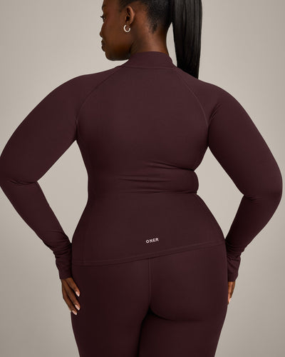 SoftMotion™ Jacket with Gray Logo | Plum Brown