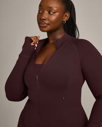 SoftMotion™ Jacket with Gray Logo | Plum Brown