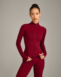 SoftMotion™ Jacket with Gray Logo | Ruby Red