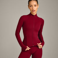 SoftMotion™ Jacket with Gray Logo | Ruby Red