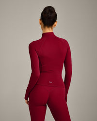 SoftMotion™ Jacket with Gray Logo | Ruby Red