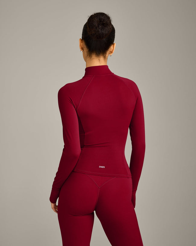 SoftMotion™ Jacket with Gray Logo | Ruby Red