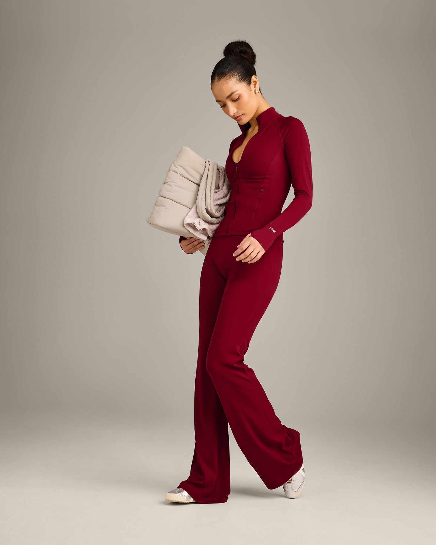 SoftMotion™ Jacket with Gray Logo | Ruby Red