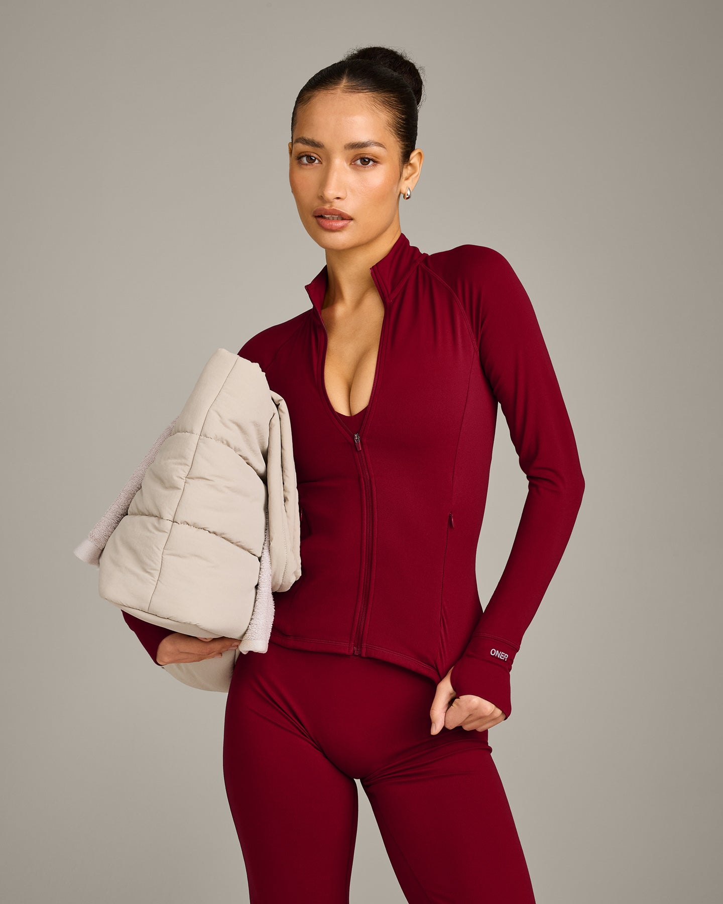 SoftMotion™ Jacket with Gray Logo | Ruby Red