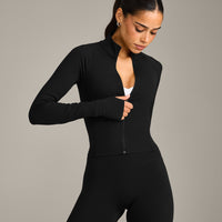 SoftMotion™ Mid Jacket with Gray Logo | Black