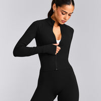 SoftMotion™ Mid Jacket with Gray Logo | Black