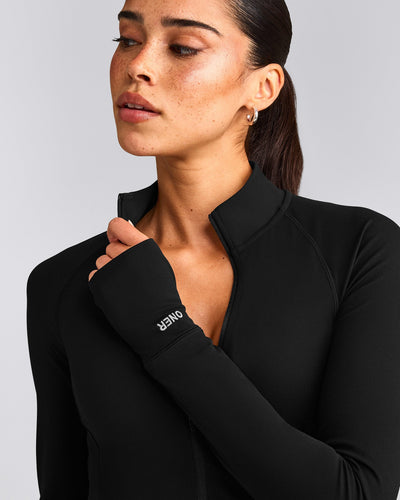 SoftMotion™ Mid Jacket with Gray Logo | Black