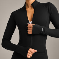 SoftMotion™ Mid Jacket with Gray Logo | Black