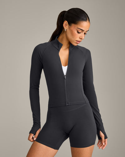 SoftMotion™ Mid Jacket with Gray Logo | Coal