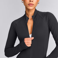 SoftMotion™ Mid Jacket with Gray Logo | Coal