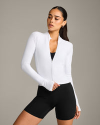 SoftMotion™ Mid Jacket with Gray Logo | White