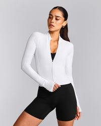SoftMotion™ Mid Jacket with Gray Logo | White