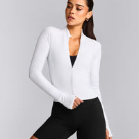 SoftMotion™ Mid Jacket with Gray Logo | White