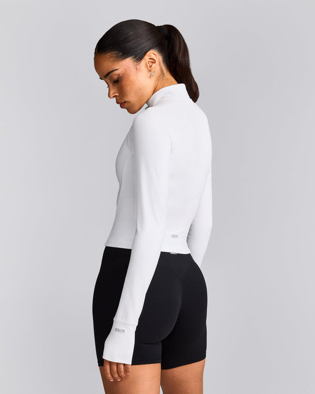 SoftMotion™ Mid Jacket with Gray Logo | White