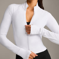 SoftMotion™ Mid Jacket with Gray Logo | White