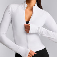 SoftMotion™ Mid Jacket with Gray Logo | White