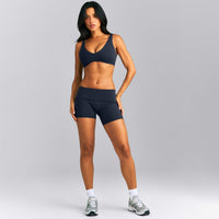 SoftMotion™ Fold Over Mid Rise Shorts 6" | True Blue