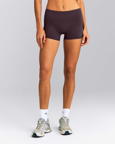 SoftMotion™ Mid Rise Micro Shorts 4" New Branding | Dark Umber Brown