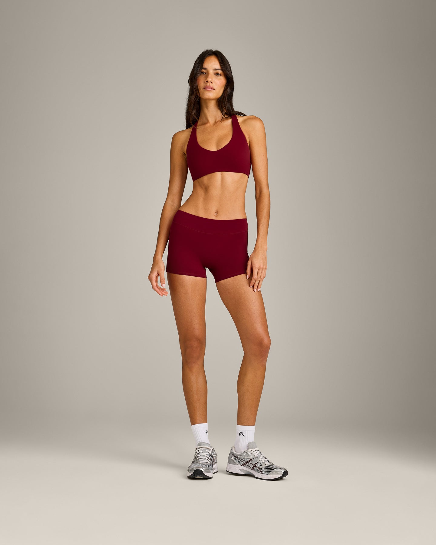 SoftMotion™ Mid Rise Shorts 4" New Branding | Ruby Red