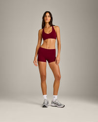 SoftMotion™ Mid Rise Shorts 4" New Branding | Ruby Red