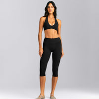 SoftMotion™ Minimal Halter Neck Bralette New Branding | Black