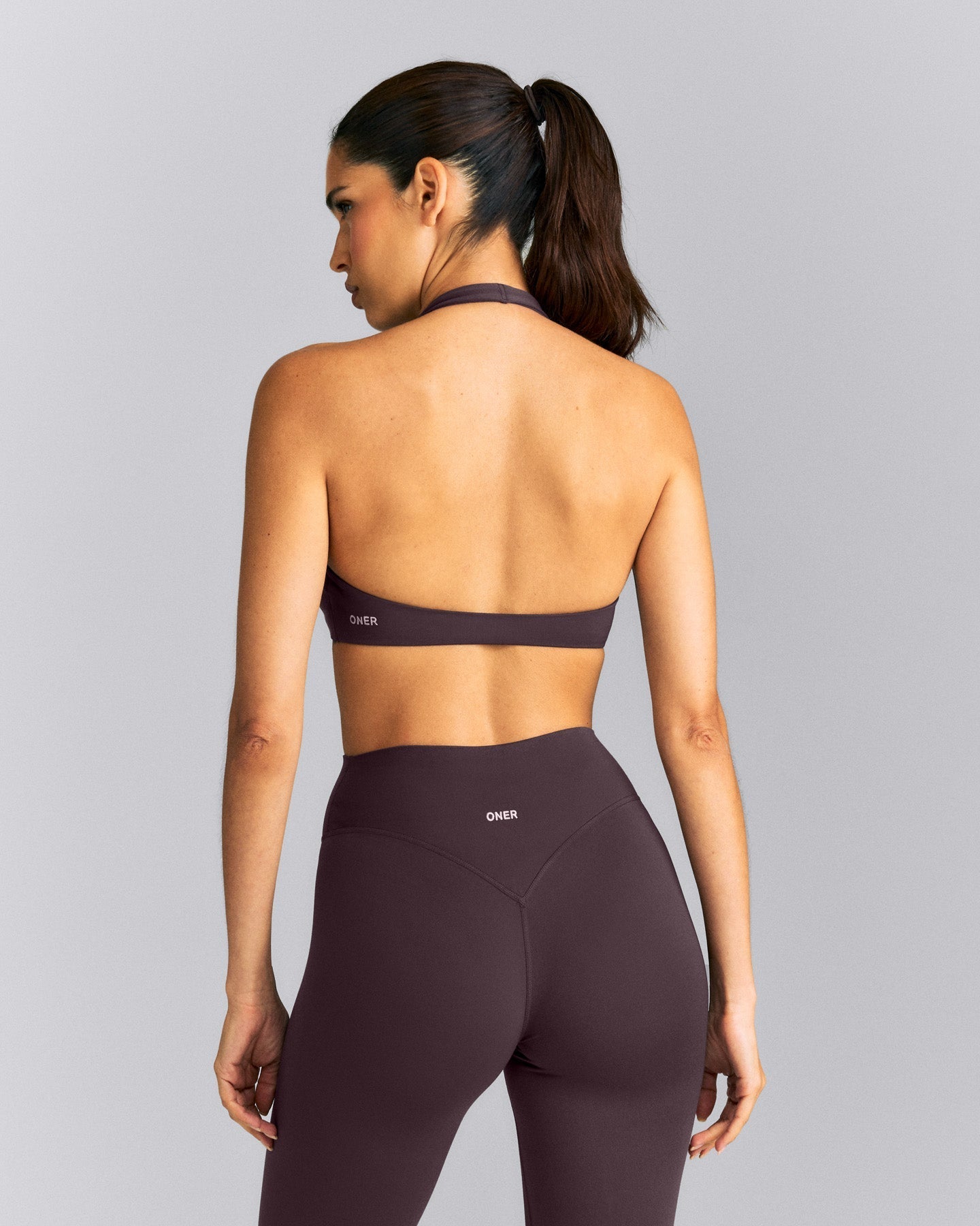 SoftMotion™ Minimal Halter Neck Bralette | Dark Umber Brown