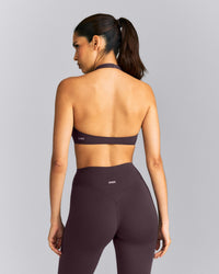 SoftMotion™ Minimal Halter Neck Bralette | Dark Umber Brown