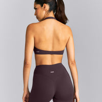 SoftMotion™ Minimal Halter Neck Bralette | Dark Umber Brown