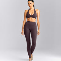SoftMotion™ Minimal Halter Neck Bralette | Dark Umber Brown