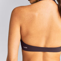 SoftMotion™ Minimal Halter Neck Bralette | Dark Umber Brown