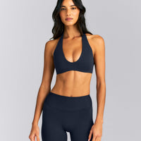 SoftMotion™ Minimal Halter Neck Bralette New Branding | True Blue