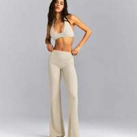 SoftMotion™ Minimal Halter Neck Bralette | Oatmeal