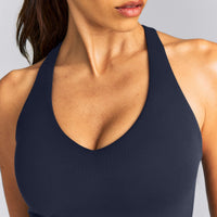 SoftMotion™ Racer Back Tank Top with Built in Bra Shelf | True Blue