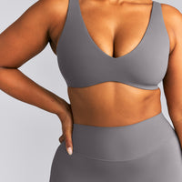 SoftMotion™ Scoop Back Bralette | Ash Gray