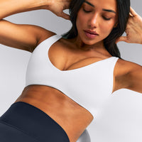 SoftMotion™ Scoop Back Bralette New Branding | White